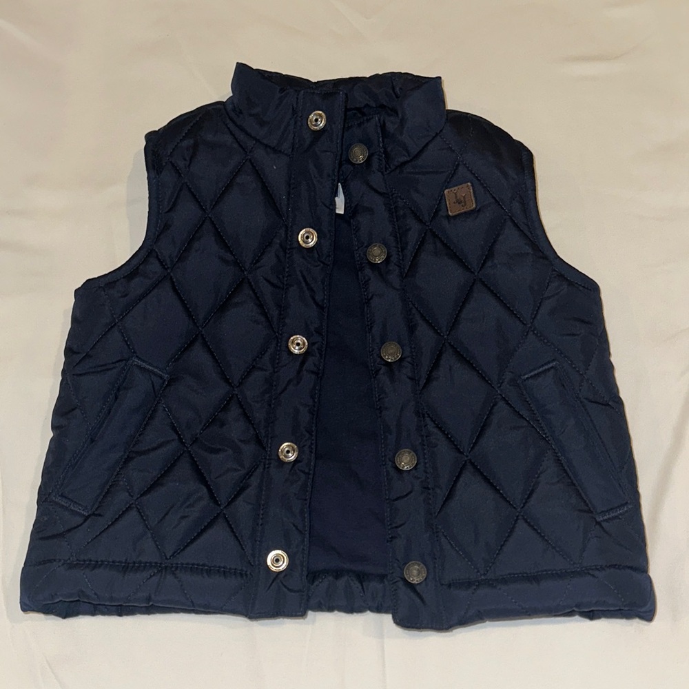 Janie and Jack Navy Quilted Vest